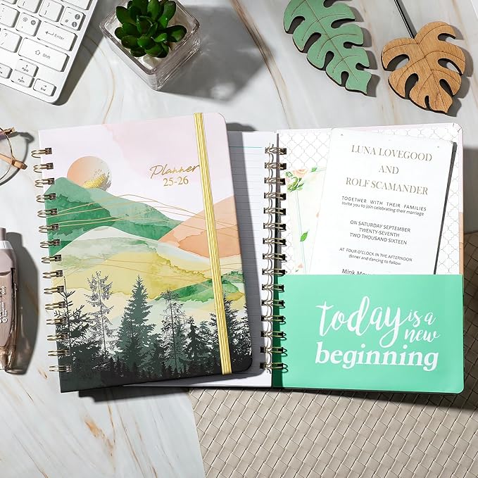 2025-2026 Planner - 6.4" x 8.5", Academic Planner Weekly and Monthly 2025-2026 from JUL. 2025 - JUN. 2026, Academic Calendar with Monthly Tabs, Sturdy Cover, Premium Paper, Strong Twin-wire