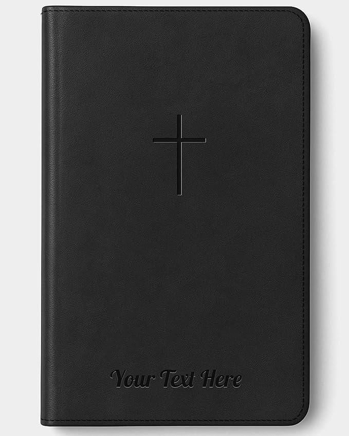 Personalized NLT Bible with Engraved Name, Classic Black Faux Leather, New Living Translation Gift Edition