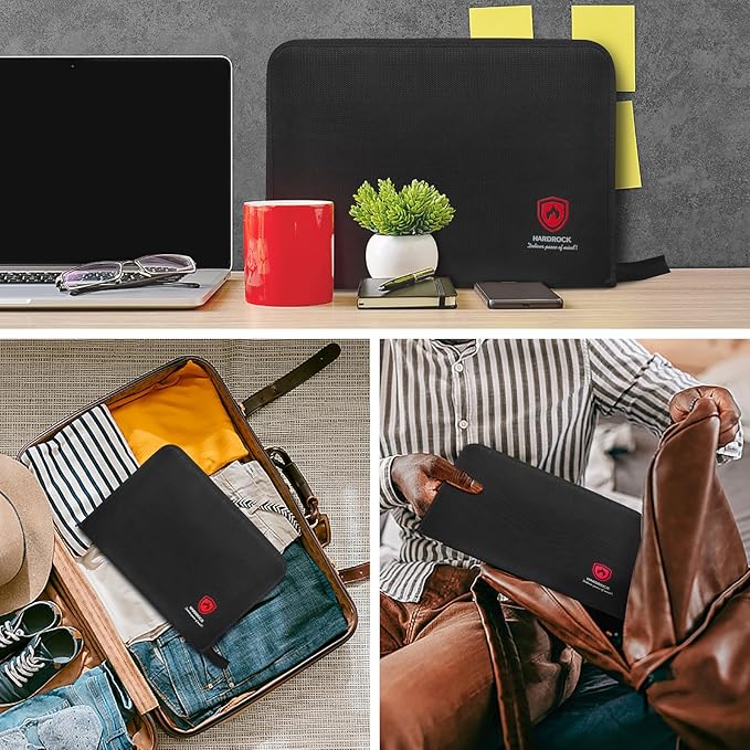 Fireproof Accordion File Organizer,Important Document Organizer,end of Life Planner Organizer Binder，Expanding Portable fire Proof Document Bag，Waterproof Folio Holder File folders for A4 Paper