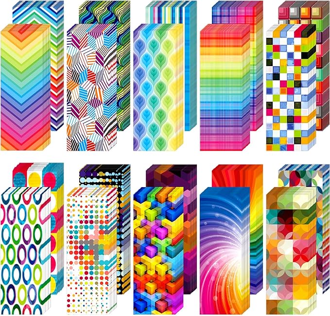 Laminated Book Markers Optical Bookmarks Reading Creative Colored Bookmarks for Teacher Student Office Stationery Supply(240 Pieces)