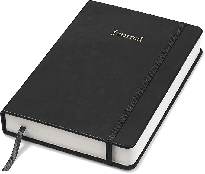 Wykeham's Productive Journal – Weekly Planner to Increase Productivity – Personalization Available (Black, 8.5"×5.5")
