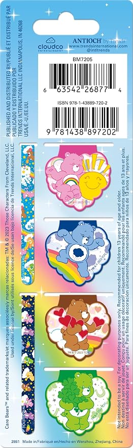 Care Bears Magnetic Page Clips 6-Pack Stationery