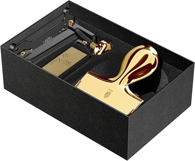El Casco Stapler & Hole Punch 23K Gold and Black SET-4LN