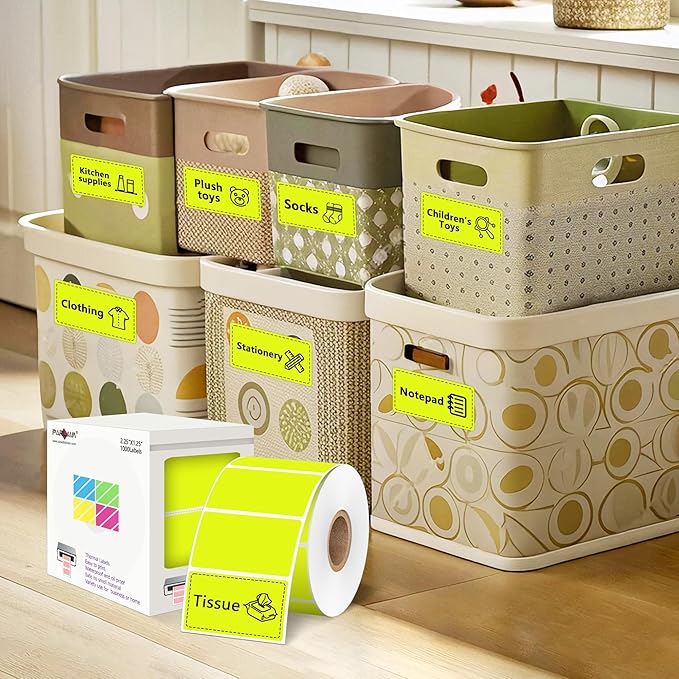 PARLAIM 2.25x1.25 Thermal Labels,1000 Labels Rectangular Direct Thermal Stickers Labels Roll Compatible Thermal Printer, Mailing Labels, Shipping Labels Self-Adhesive Direct Thermal Labels