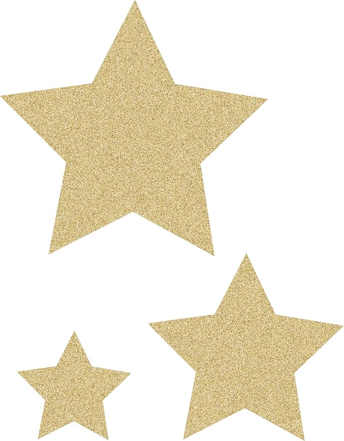 Teacher Created Resources Gold Glitz Stars Accents - Assorted Sizes