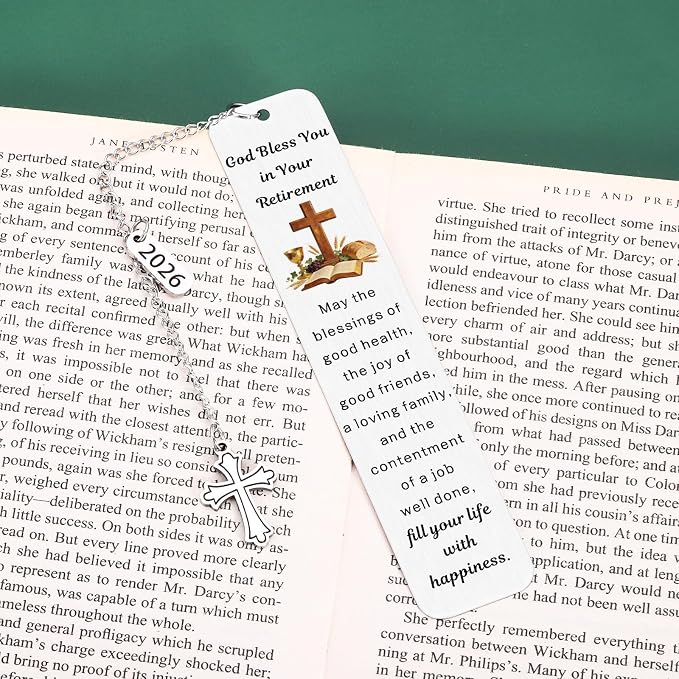 Christian Retirement Gifts for Women Men 2026, Blessings Bookmarks Happy Retirement Gifts for Women Men, Religious Going Away Leaving Farewell Gift for Coworkers Friends Teachers Pastors Retired