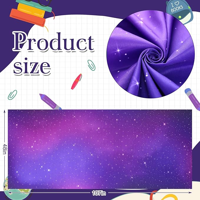 Mindsoft Bulletin Board Paper 48'' x 107'' Class Boards for Classroom Bulletin Boards Everyone is Welcome Classroom Board Decor Pillows Curtains Crafts(Starry Sky,1 Pc)