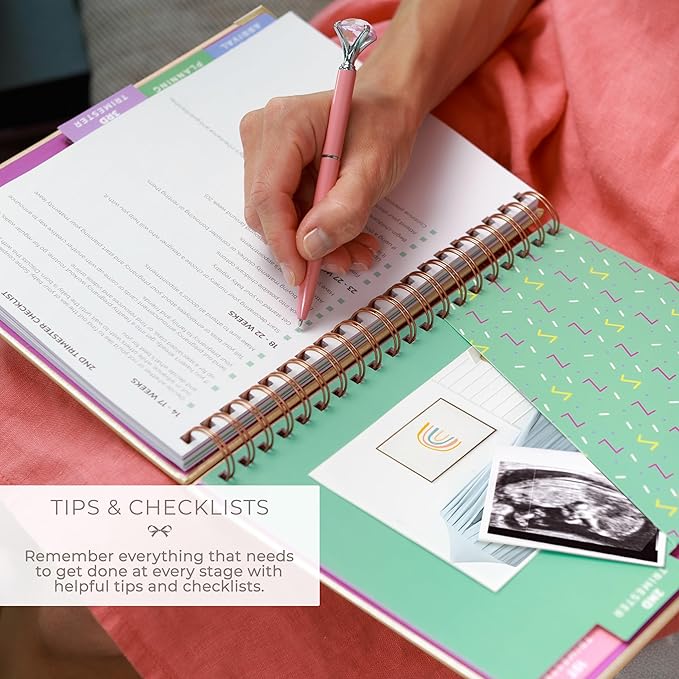 Clever Fox Pregnancy Journal & Memory Book - Pregnancy Planner & Notebook for Expecting Moms – Baby Keepsake, First Time Moms Gift (Pearl, 9" x 10.5" SonoFrame Edition)