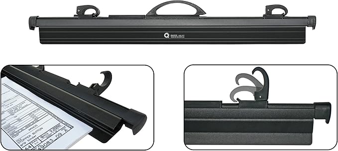 Hang-A-Plan, 18-24 Inches Quickfile Hanging Clamp, Black, Holds up to 150 Plans, 5 Pack