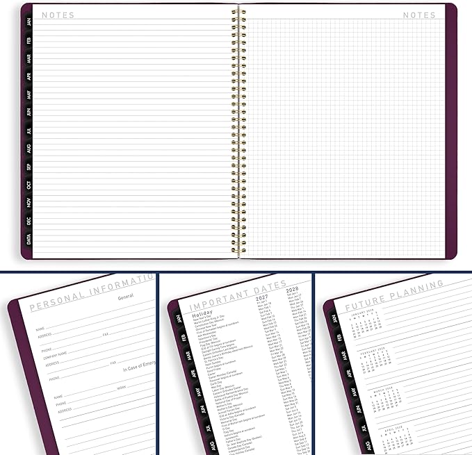 AT-A-GLANCE 2027 Planner, Monthly, 9" x 11", Contemporary, Purple (70250X1427)