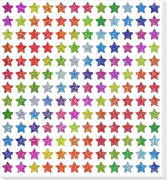 2808pcs Star Stickers for Kids Reward,0.6"Holographic Star Stickers,for School,Classroom,Student,and Teacher Supplies,Behavior Reward Charts
