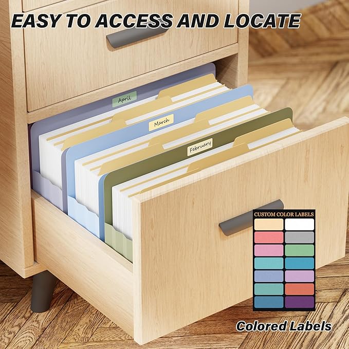 Ansook Leagl Size Expanding File Folders,6 Pack 5.25" Accordion File Pockets Folders,Heavy Duty Expandable File Folders for Cabinet,with Straight-Cut Tab,Holds 8.5" x 14" documents & Manila Folder