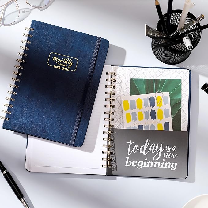 2026-2029 Monthly Planner - 3 Year Monthly Planner from July 2026 to June 2029, 6.4'' x 8.5'', Calendar Planner 2026-2029 with Thick Paper and Tabs, Blue