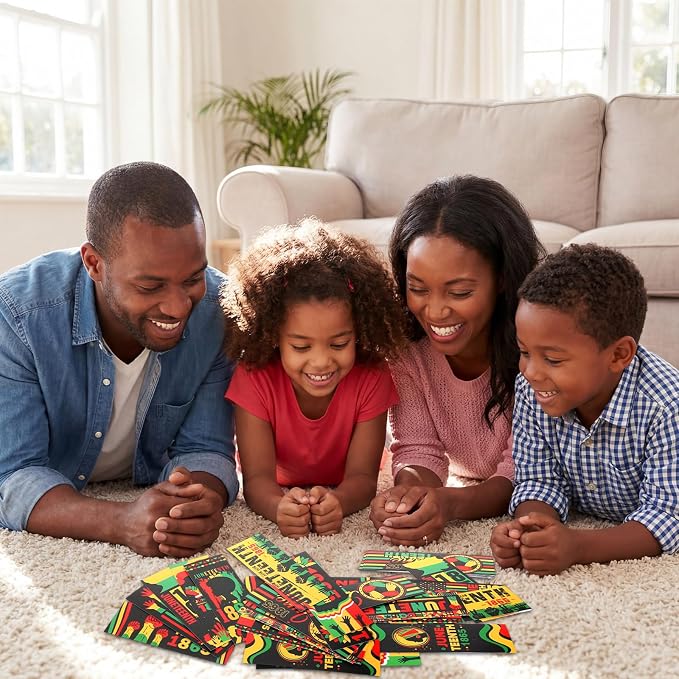 Resurhang 120 Pcs Juneteenth Bookmarks Inspirational Bookmarks Freedom Day Book Marks for Celebrate Africa Americans Independence Day Party Gift Favors Handouts Supplies