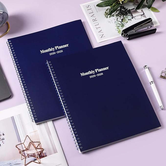 2026-2027 Monthly Planner - Monthly Calendar 2026-2027 with Two-Side Pocket, January 2026 - December 2027, 9" x 11", 2 Years Calendar Planner, Cardboard Cover