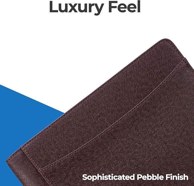 Case it The Strategist PADFOLIO Case-it Business Meeting Padfolio | Professional Portfolio with Letter Size Writing Pad/Detailed Stitched Cover/PAD-24 BRN