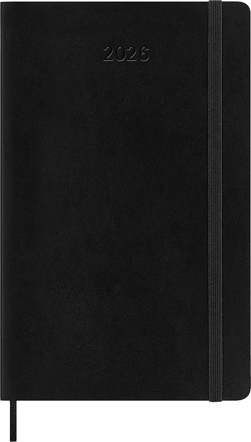 Moleskine Classic 12 Month 2026 Monthly Planner, Soft Cover, Large (5" x 8.25"), Black, 128 pages