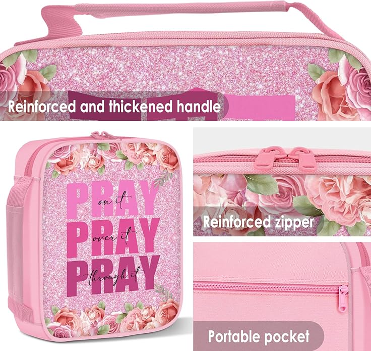 Bible Cover for Women, Bible Holder, Bible Cover With Handles, Bible Carrying Case, Bible Bags With Zipper and Pockets