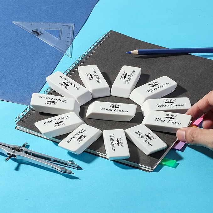Mr. Pen- White Pencil Eraser, 36 Pack, Large Latex Free Block Erasers Bulk for School, Office, Art Sketching, Homework, Exams, Clean Smudge-Free Correction