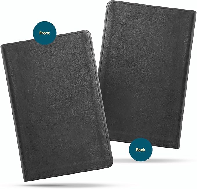 Personalized ESV Thinline Bible Large Print English Standard Version Faux Leather Holy Bible ESV with Custom Name, Date and Text | Custom Gift for Christian & Religious Celebrations | Black