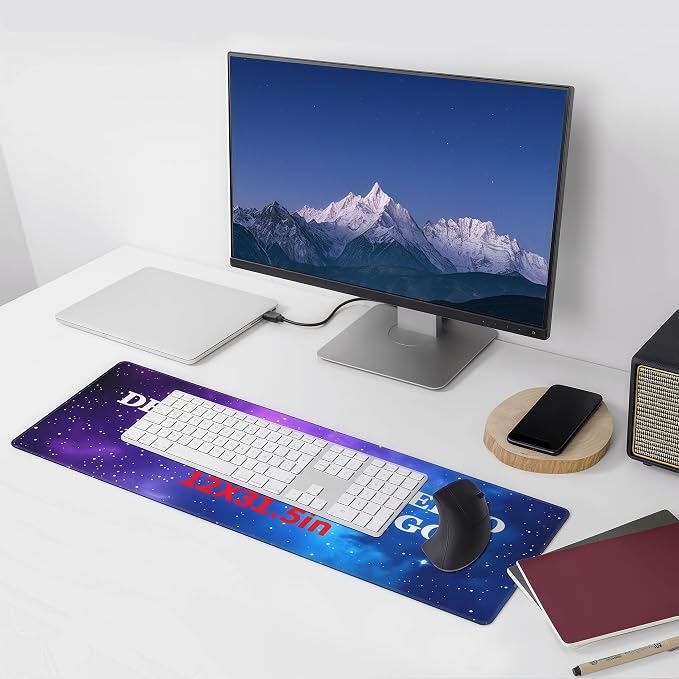 Custom 12" X 31.5" Desk Mat with Photo Logo Text, Personalized Mouse Pad with Picture, Custom Big Mouse Pads for Desk, Gift for Men Dad Husband on Birthday Anniversary Christmas