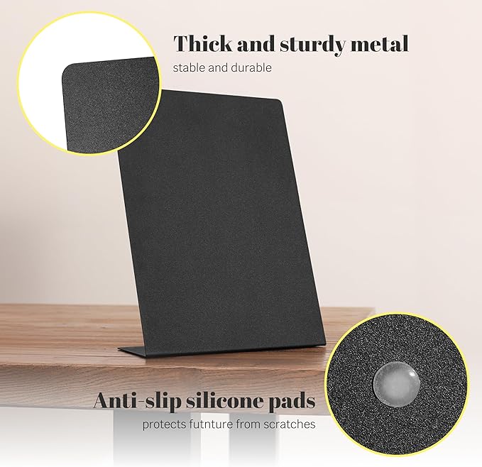 Metal Chalkboard Sign 8 ½ x 11 inches - Food Signs for Party Buffet, Mini Chalkboard Sign, Food Display Card, Kitchen Tabletop Chalkboards, Small Standing Menu Boards for Wedding