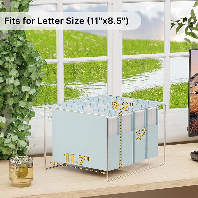 XINGIA Plastic Hanging File Folders Letter Size, 2'' Expansion Hanging Folders with Adjustable Tab, 12 Pack Reinforced Hanging File Organizer, Stay Organized for Your Home and Office Bulk File