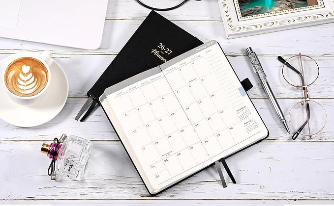 Pocket Planner 2026-2027, Jul 2026 - Jun 2027, Academic Planner 2026-2027, Weekly & Monthly Calendar, 6.3''×3.8'', Pen Loop, Back Pocket, Elastic Closure, Note Pages