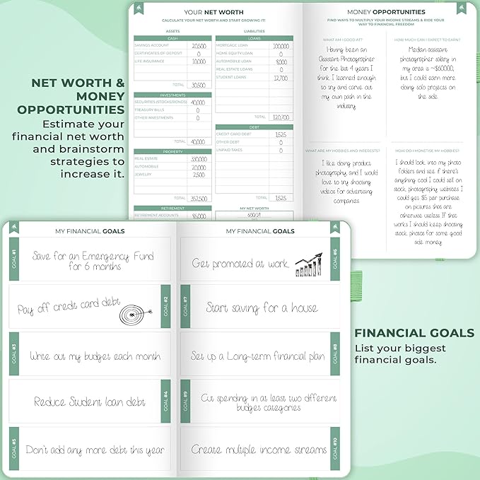Clever Fox Bi Weekly Budget Planner – Undated Financial Organizer Book – Expense Tracker, Budgeting & Bill Notebook, A5 (Mint Green)