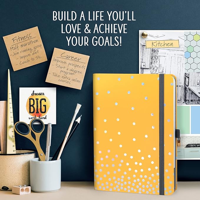 Boxclever Press Goal Planner – Luxury Undated Weekly Planner to Increase Productivity & Achieve your Goals. Weekly, Monthly, Quarterly Undated Planner with Vision Boards & Habit Trackers. 8.5 x 5.5ins