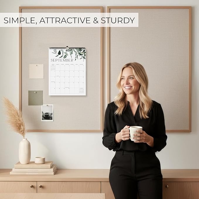Aesthetic 2026-2027 Wall Calendar - Runs from January 2026 Until July 2027 - The Perfect Large Modern Greenery Calendar Planner for Easy Organizing