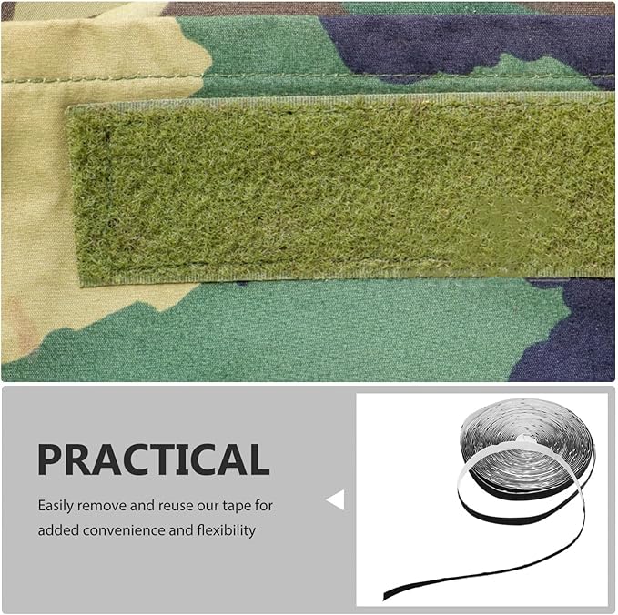 1roll Self-Adhesive Hook and Tape Heavy Duty Versatile Adhesive Strips for Use Material Easy to Apply and Remove for Crafting and Organization