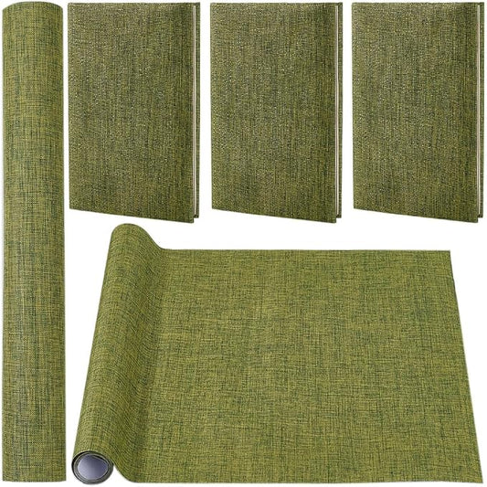 CRASPIRE 51 x 11.8 Linen Book Cloth Olive Books Binding Fabric Surface Paper Backed Bookcover Densely Woven Cloth Album Scrapbooking Archival Covering Protector Bookcloth Bookbinding Supplies