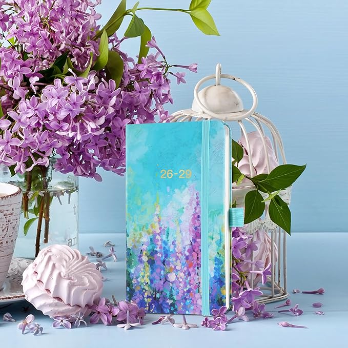 2026-2029 Pocket Planner/Calendar - 3 Year Monthly Planner 2026-2029, JUL. 2026 - JUN. 2029(36 Months), 6.3" x 3.8", Monthly Pocket Calendar with 60 Note Pages, Pen Hold, Perfect Organizer for Purse - Oil Painting