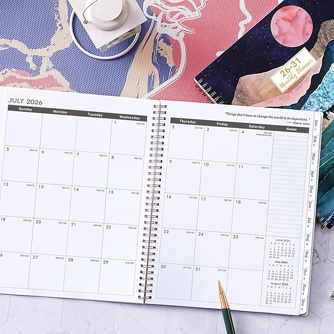 Monthly Planner 2026-2031 - 5 Year Monthly Calendar 2026-2031, Jul.2026 - Jun.2031, 9" x 11", 60 Months with Tabs, Double-Side Pocket, Holidays, Pages, Elastic Closure