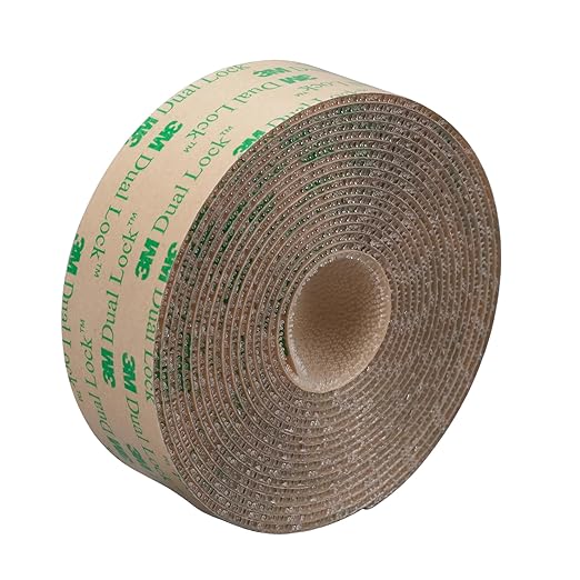3M Dual Lock Low Profile Reclosable Fastener Clear, (SJ4570), 5/8 in. x 1-1/2 in. (Clear) / 4 Strips