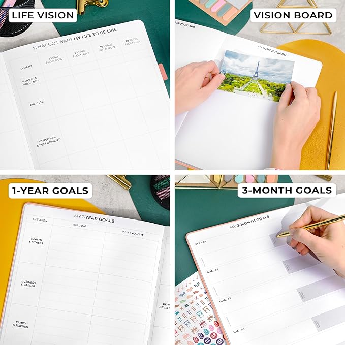 Clever Fox Planner Pro Premium – Luxurious Weekly & Monthly Planner with Budget Organizer for Productivity & Goals, Undated, A4 (Peach Pink)