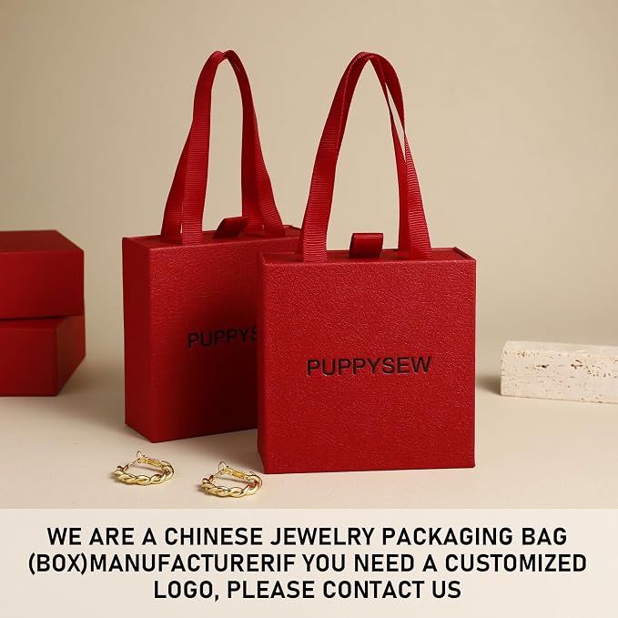 40 pcs paper boxes 9 x 9 x 3.5 cm, red luxury gift storage, jewelry gift storage box for earrings necklaces bracelets rings