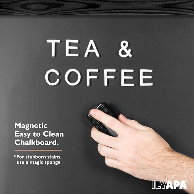 Ilyapa Large Chalkboard Sign - Free Standing Magnetic Sidewalk Sign - Outdoor Menu for Restaurant, Food Truck, Party, or Wedding - 30x20 Inch - Black