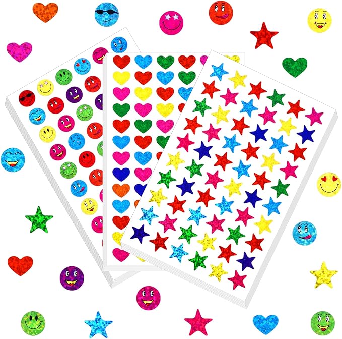 1980 Pcs Star Stickers for Kids Mini Stickers Foil Stickers for Kids Reward, Behavior Chart, Student Planner and School Classroom Teachers UonBexj