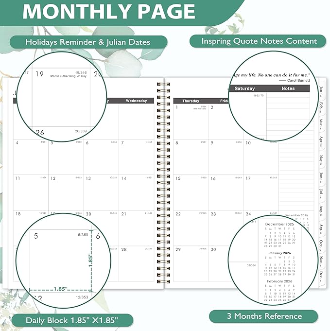 2026-2028 Monthly Planner - Monthly Planner 2026-2028 from Jul. 2026 to Jun. 2028, 8.5" x 11", 2 Years Planners Calendar with 24 Months Tabs and Back Pocket, Perfect for Organize