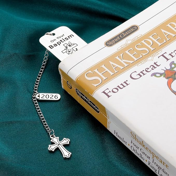 Baptism Gifts for Girl Boys Catholic Christening Gifts First Communion Gifts for Girl Boy Confirmation Gifts for Teens Baptism Bookmark Christian Easter Gift for Kids Women Men Easter Basket Stuffers