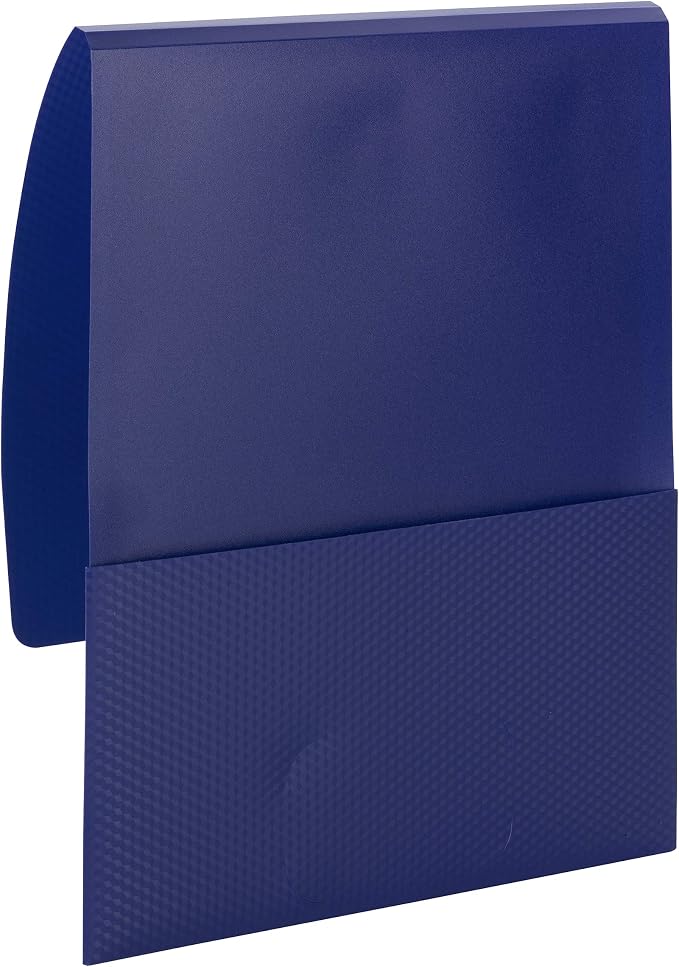 Smead Organized Up Poly Stackit Folders, Letter Size, Dark Blue, 5 per Pack (87806)