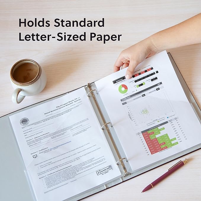 Smead Organized Up Poly Translucent Slash File Jacket, Three-Hole Punched, Letter Size, Clear, 5 Count