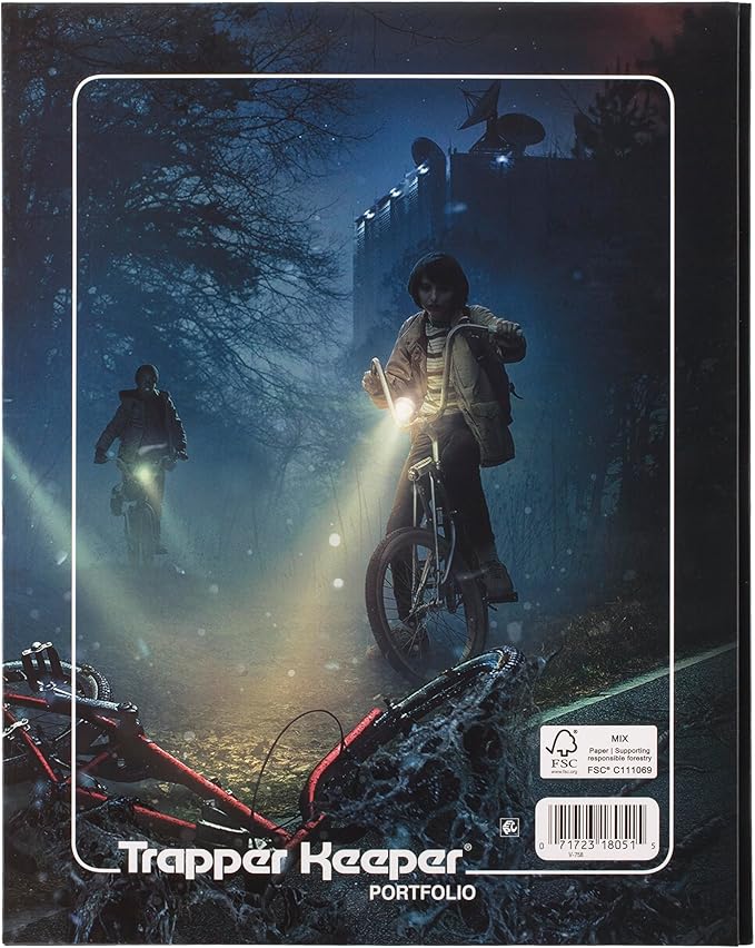 Mead Trapper Keeper 2-Pocket Paper Folder with Prong Fasteners, Holds 8-1/2" x 11" Paper, Stranger Things (340442FA)