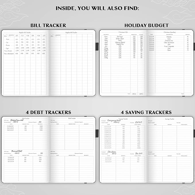 Legend Budget Planner – Financial Organizer Book. Money Account & Expense Tracker Notebook Journal for Household Monthly Budgeting (Black)