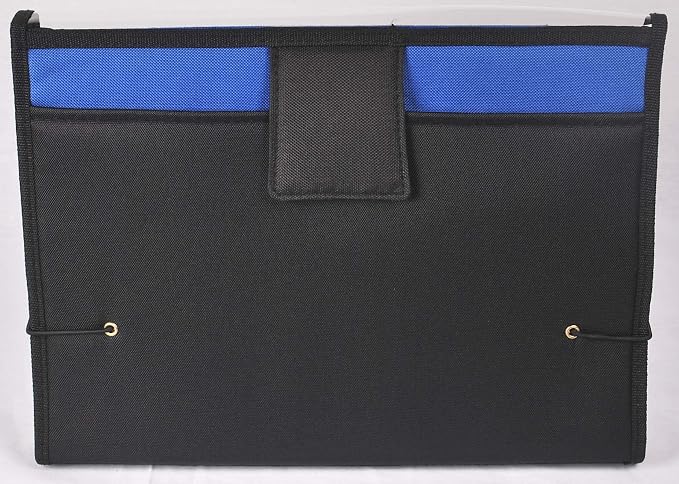 Filexec Soft Touch Padded Canvas Window Expanding File, 13 Pockets, 1 Pack, Blue (46221-6)