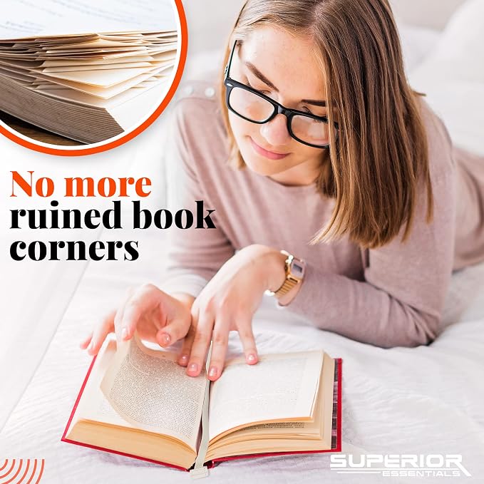 Superior Essentials Magnetic Bookmark-Genuine Leather, Single Long Ribbon Bible Bookmark for Book Lovers-Amplify Your Love for Books with Our Elegant Ribbon Page Marker (White, 3PC)