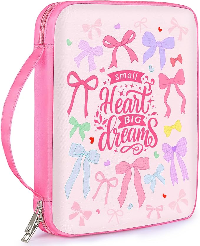 ICOSY Bible Cover Case for Women Girls Kids Bible Bag Case with Handle Kids Girls Bible Study Accessories Supplies
