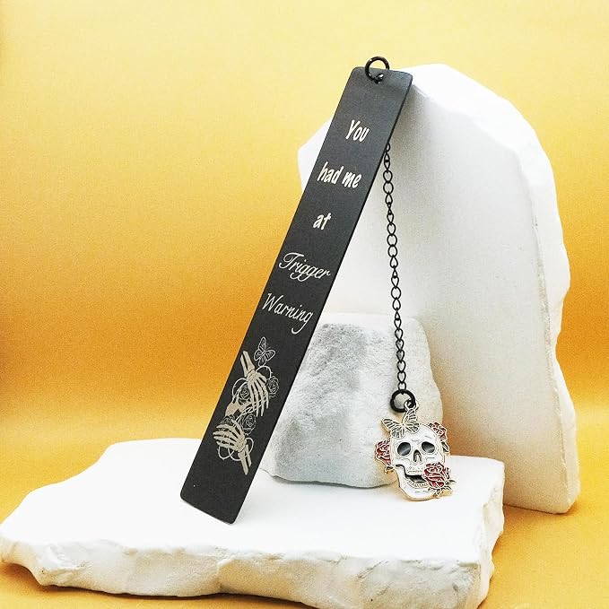 Dark Romance Bookmark for Women Gothic Rose Gift for Book Lovers Friends Funny Spicy Romance Bookmark for Sister Reader Bookish Birthday Graduation Christmas Back to School Supplies Merch